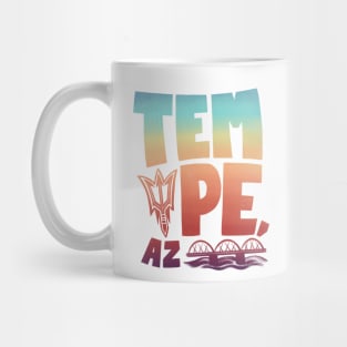 Tempe Rainbow Font Mug